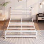 Bed Frame with Headboard Low Floor for Living