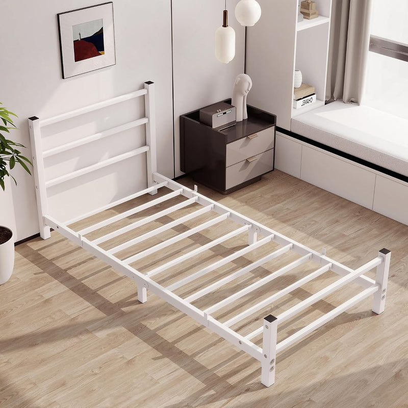 Bed Frame with Headboard Low Floor for Living