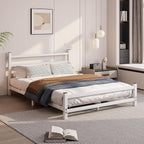 Bed Frame with Headboard Low Floor for Living