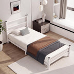 Bed Frame with Headboard Low Floor for Living