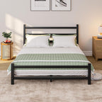 Bed Frame with Headboard Low Floor for Living