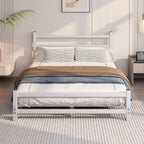 Bed Frame with Headboard Low Floor for Living