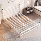 Bed Frame with Headboard Low Floor for Living