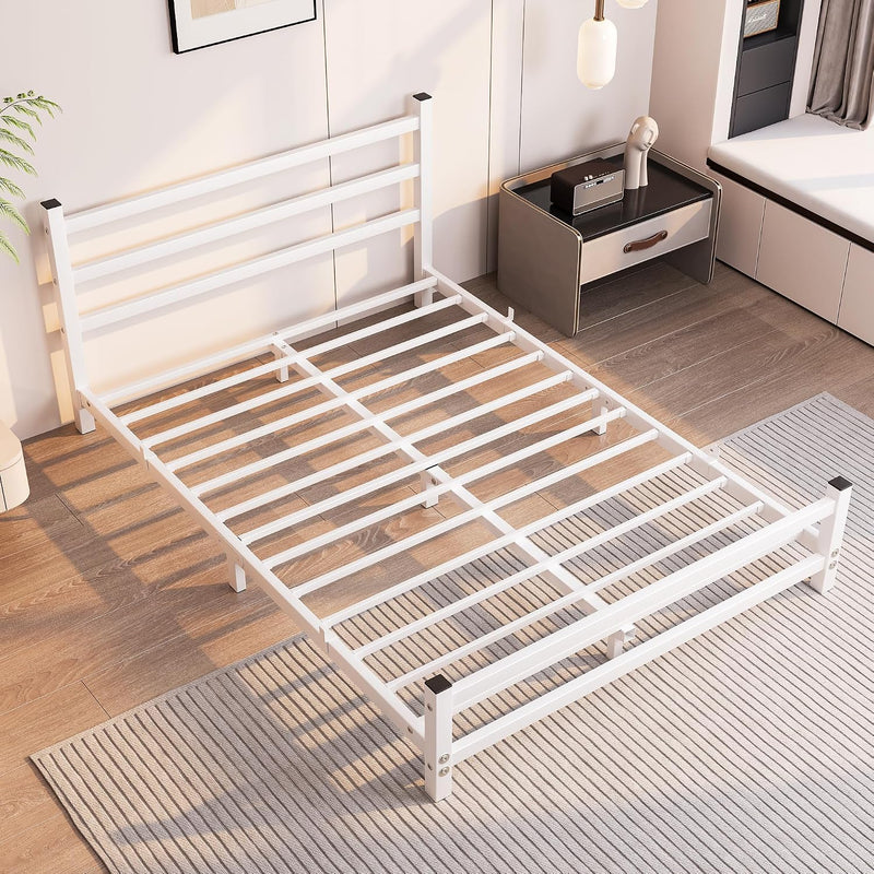 Bed Frame with Headboard Low Floor for Living