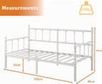 Bed Frame with Headboard Metal Day Mattress Slide