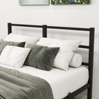 Bed Frame with Headboard Metal Slats Support Platform
