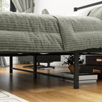 Bed Frame with Headboard Metal Slats Support Platform
