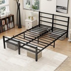Bed Frame with Headboard Metal Slats Support Platform