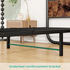 Bed Frame with Headboard Oval-Shaped Platform Under-Bed Storage