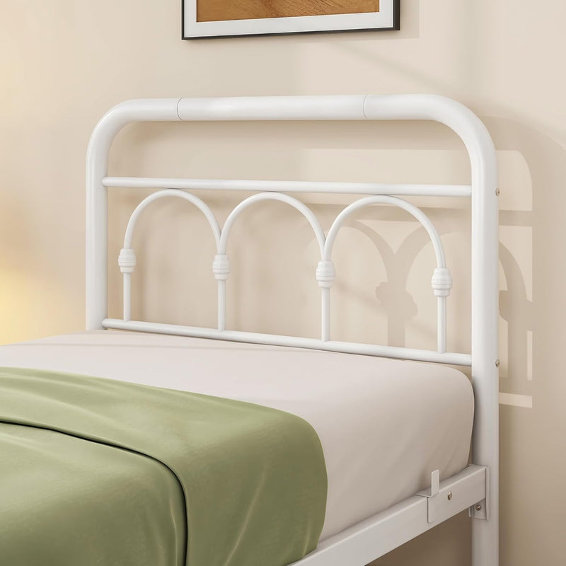 Bed Frame with High Headboard and Footboard Vintage