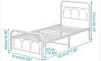 Bed Frame with High Headboard and Footboard Vintage