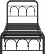 Bed Frame with High Headboard and Footboard Vintage