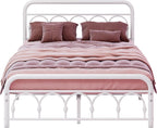 Bed Frame with High Headboard and Footboard Vintage