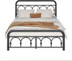 Bed Frame with High Headboard and Footboard Vintage