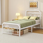 Bed Frame with High Headboard and Footboard Vintage