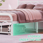 Bed Frame with High Headboard and Footboard Vintage