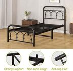 Bed Frame with High Headboard and Footboard Vintage