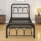Bed Frame with High Headboard and Footboard Vintage