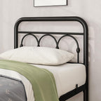 Bed Frame with High Headboard and Footboard Vintage