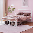 Bed Frame with High Headboard and Footboard Vintage