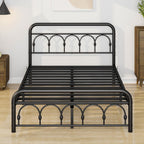 Bed Frame with High Headboard and Footboard Vintage