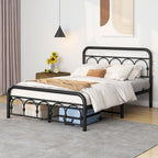 Bed Frame with High Headboard and Footboard Vintage