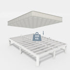 Bed Frame with Metal Anti-Slip Gasket and Large