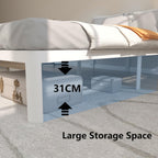 Bed Frame with Metal Anti-Slip Gasket and Large