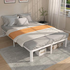 Bed Frame with Metal Anti-Slip Gasket and Large