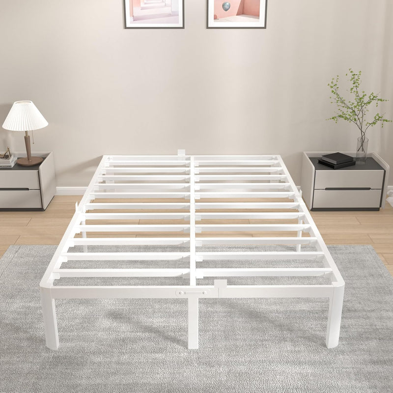 Bed Frame with Metal Anti-Slip Gasket and Large