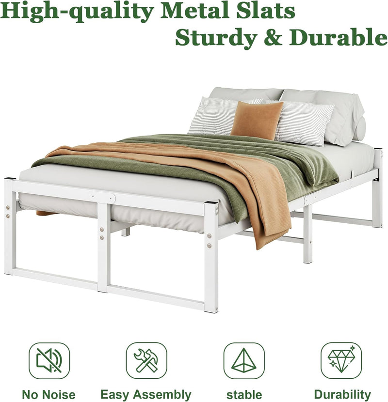 Bed Frame with Metal Slatted Base 32CM