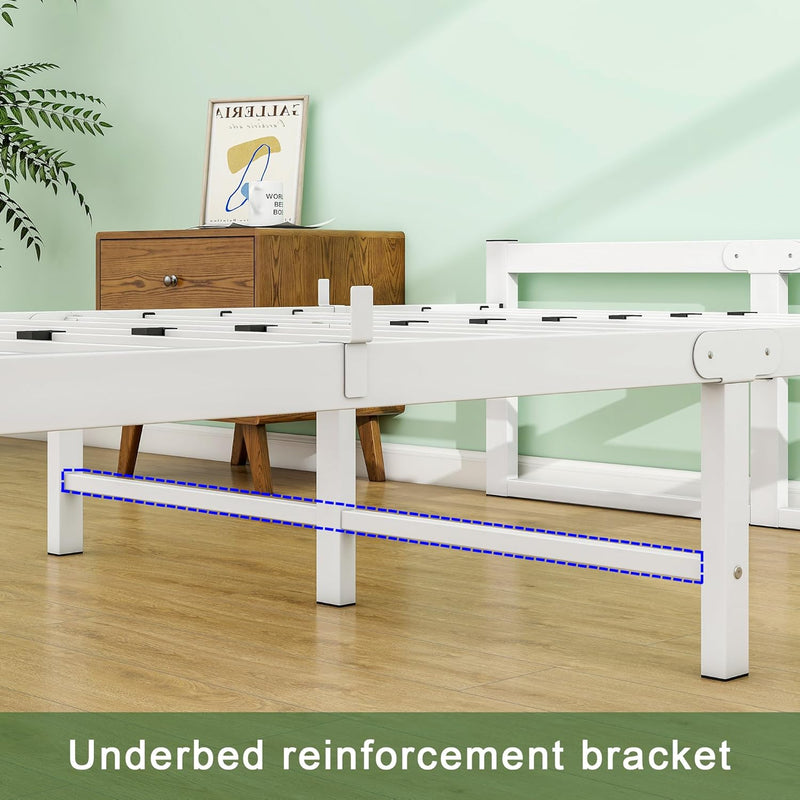 Bed Frame with Metal Slatted Base 32CM