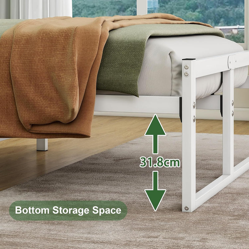 Bed Frame with Metal Slatted Base 32CM