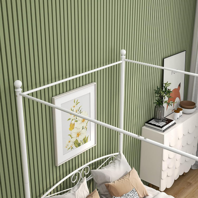 Bed Frame with Ornate European Style Headboard Footboard