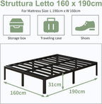 Bed Frame with Rounded Corner