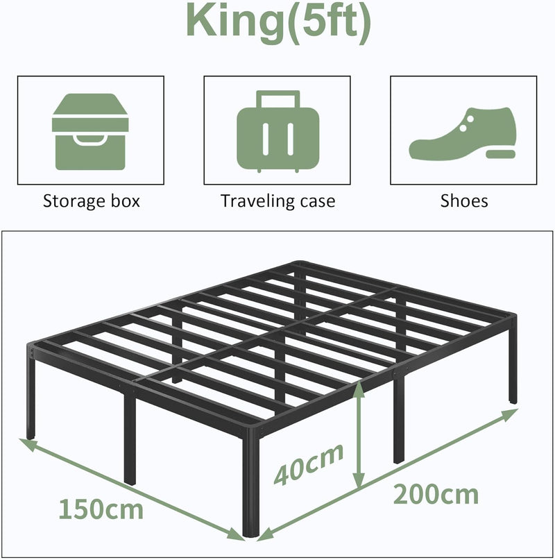 Bed Frame with Rounded Corners 41CM High
