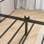 Bed Frame with Rustic Wood Headboard and Footboard