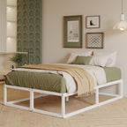Bed Frame with Steel Slats Support