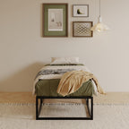 Bed Frame with Steel Slats Support