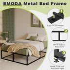 Bed Frame with Steel Slats Support