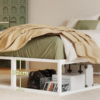 Bed Frame with Steel Slats Support