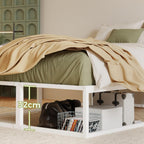 Bed Frame with Steel Slats Support