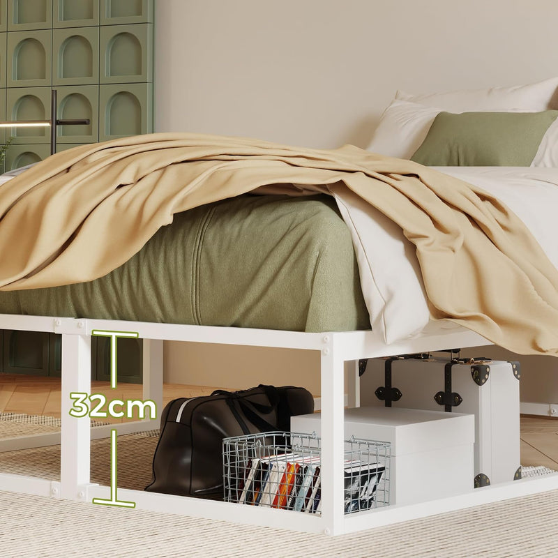 Bed Frame with Steel Slats Support