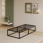 Bed Frame with Steel Slats Support