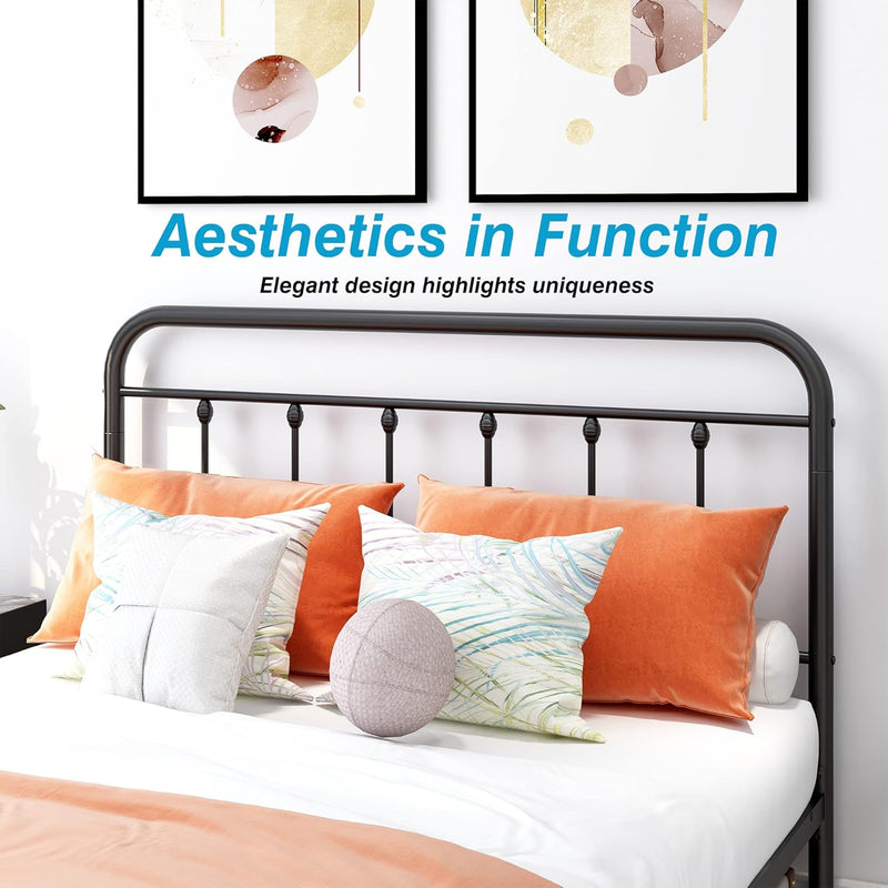 Bed Frame with Storage and Headboard Metal