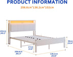 Bed Frame with Storage Headboard