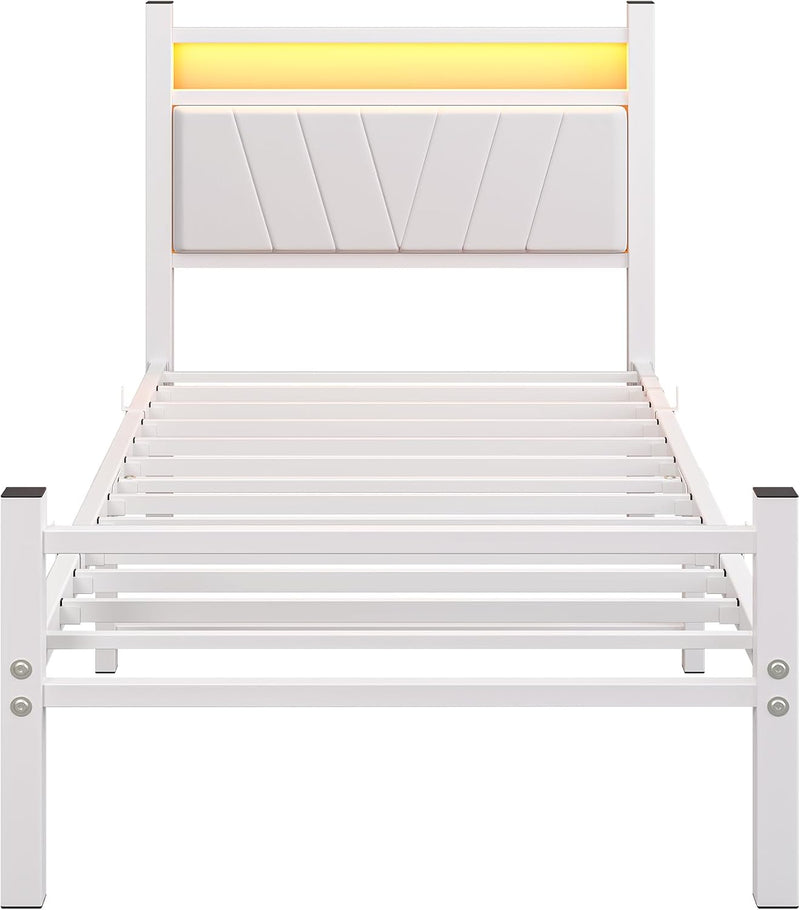 Bed Frame with Storage Headboard