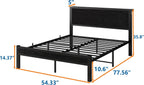 Bed Frame with Storage Headboard