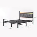 Bed Frame with Storage Headboard