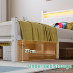 Bed Frame with Storage Headboard